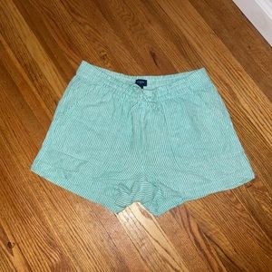 Jcrew striped linen drawstring shorts